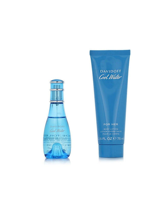 Davidoff Parfümset Set Davidoff: Cool Water, Eau De Toilette, For Women, 30 ml + Cool Water, Body Lotion, Body, 75 ml Regular