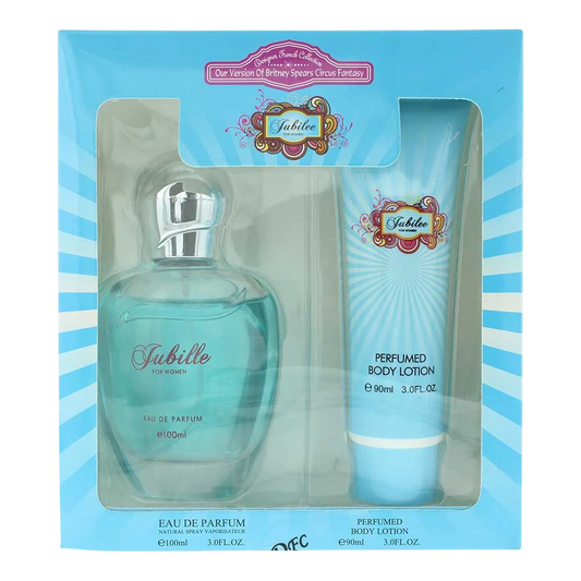 Designer French Parfümset Set Designer French: Jubilee, Eau De Parfum, For Women, 100 ml + Jubilee, Hydrates, Body Lotion, 90