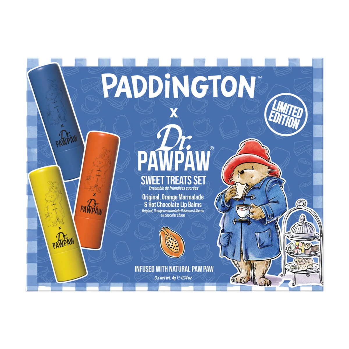 Dr. PawPaw Schminkset Set Dr. PawPaw: Paddington Orange Marmalade, Hydrating, Lip Balm, 4 g + Paddington Bear Original Balm, 
