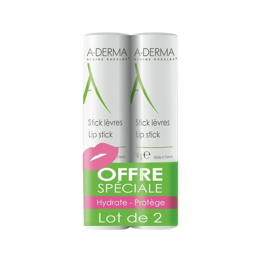 A-Derma Lippenbalsam Behandlung Set Duo, A-Derma, A-Derma, Hydrates, Lip Balm Treatment, 2 pcs, 4 ml Regular