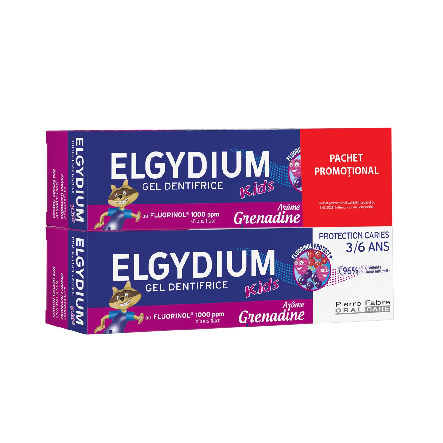 Elgydium Duo Set, Elgydium, Junior, Parabenfrei, Protection, Zahnpasta, 2 stk, 50 ml Regular