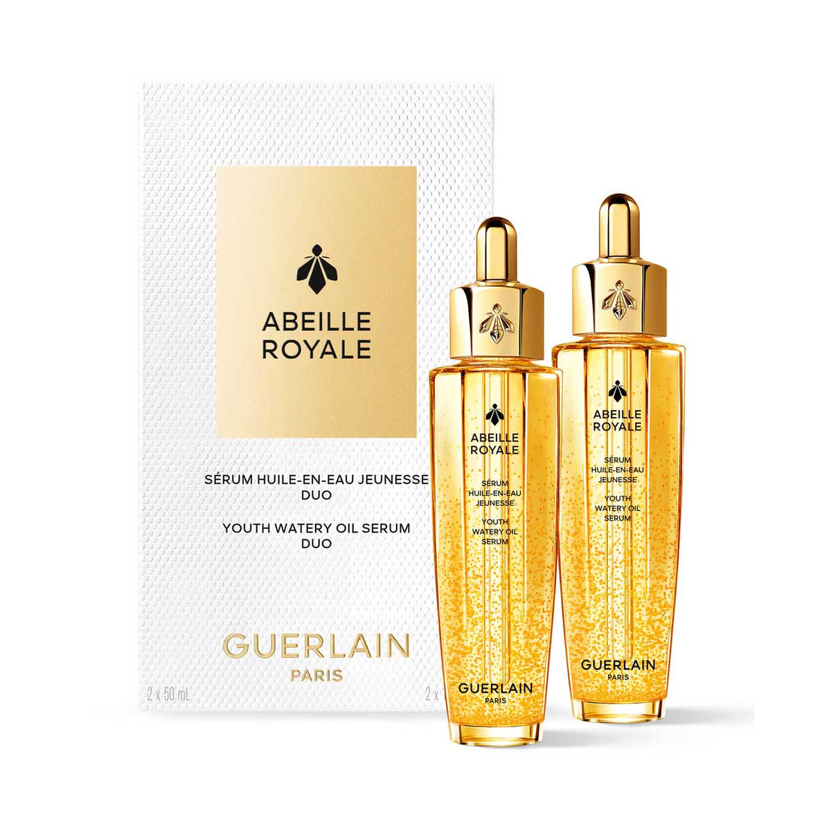 Guerlain Duo Set, Guerlain, Abeille Royale Youth Watery Oil, Reparatur, Tag und Nacht, Serum, Für das Gesicht, 2 stk, 50 ml R
