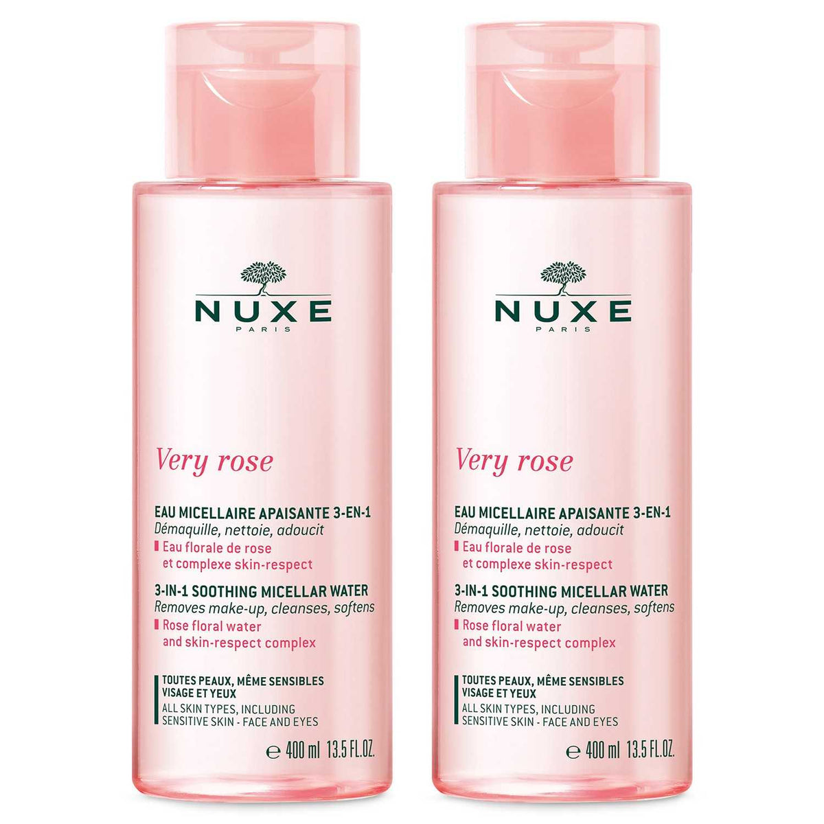 Nuxe Duo Set, Nuxe, Very Rose, Mizellenwasser, Für empfindliche Haut, 2 stk, 400 ml Regular