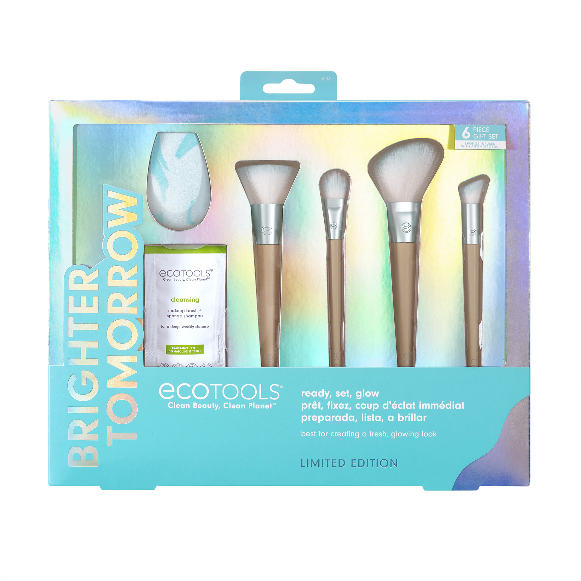 EcoTools EcoTools Brighter Tomorrow Set Make-up Pinsel Blending Foundation Concealer Blush Sponge Bodylotion