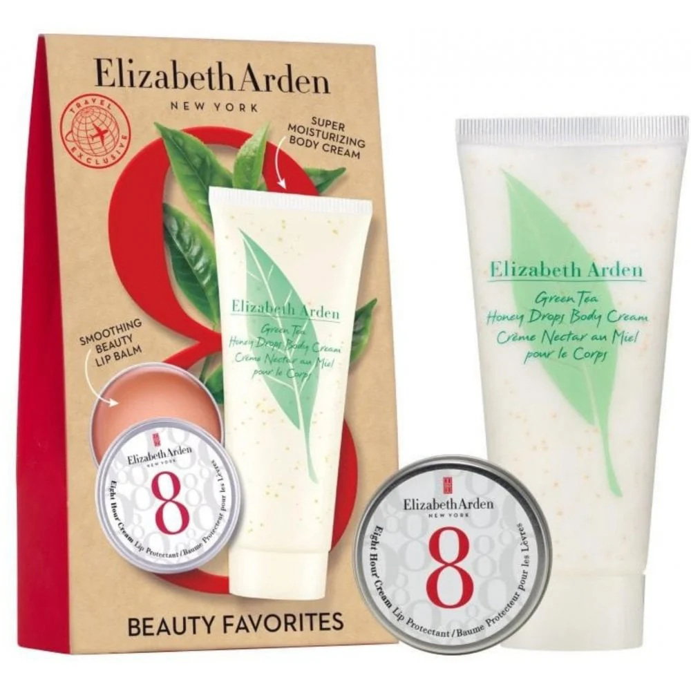 Elizabeth Arden Hautpflegeset Set Elizabeth Arden: Eight Hour Cream Lip Tin, Protecting, Lip Balm, 13 ml + Green Tea - Honey 