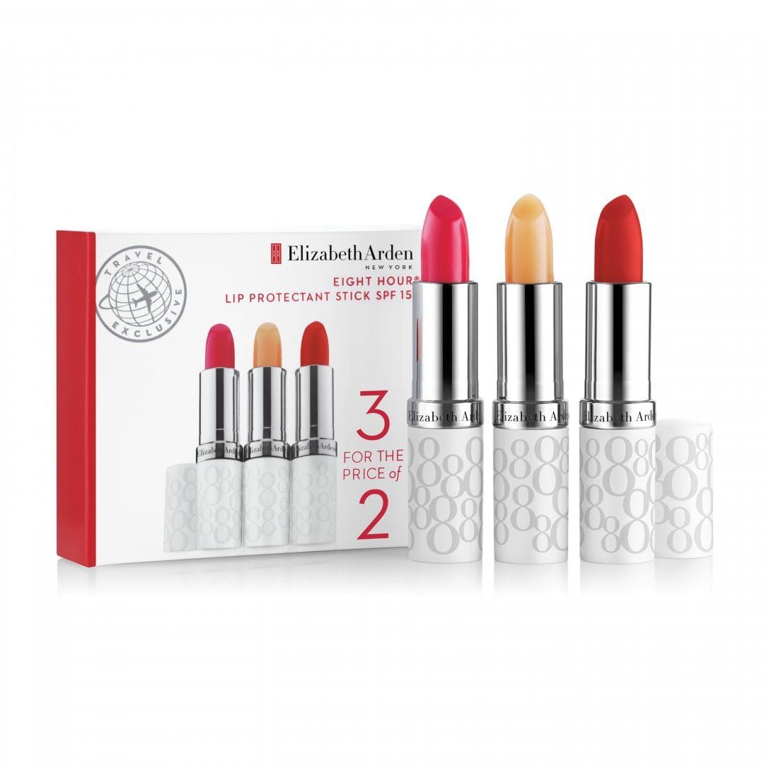 Elizabeth Arden Hautpflegeset Set Elizabeth Arden: Eight Hour Cream, Tinted Moisturizer, Lip Balm, 02, Blush, SPF 15, 3.7 g +