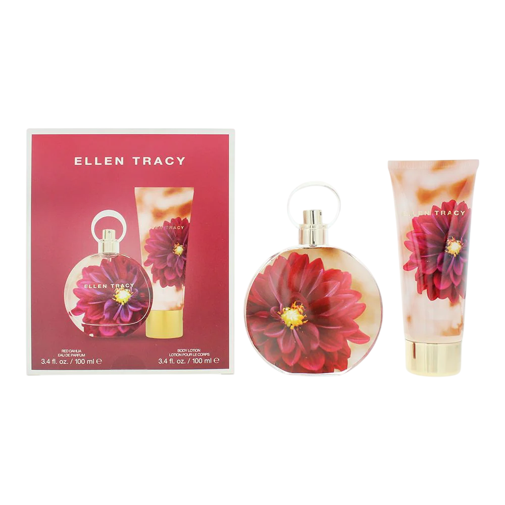 Ellen Tracy Dream Florals Red Dahlia Set – Eau de Parfum & Body Lotion 100 ml für Damen