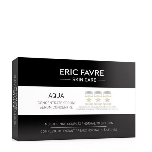 Eric Favre Setzen, Eric Favre, Aqua, Tiefe Hydratation, Ampullen Behandlungsserum, Für das Gesicht, Für Frauen, 10 stk., 5 ml