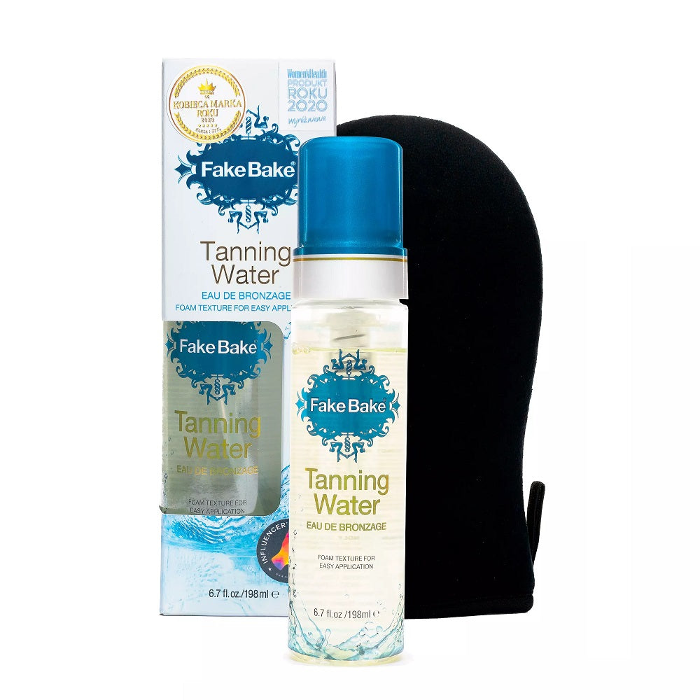 Fake Bake Körperpflegeset Set Fake Bake: Tanning Water, Bronzing, Self-Tanning Spray, 198 ml + Fake Bake, Tanning Mitts, Blac