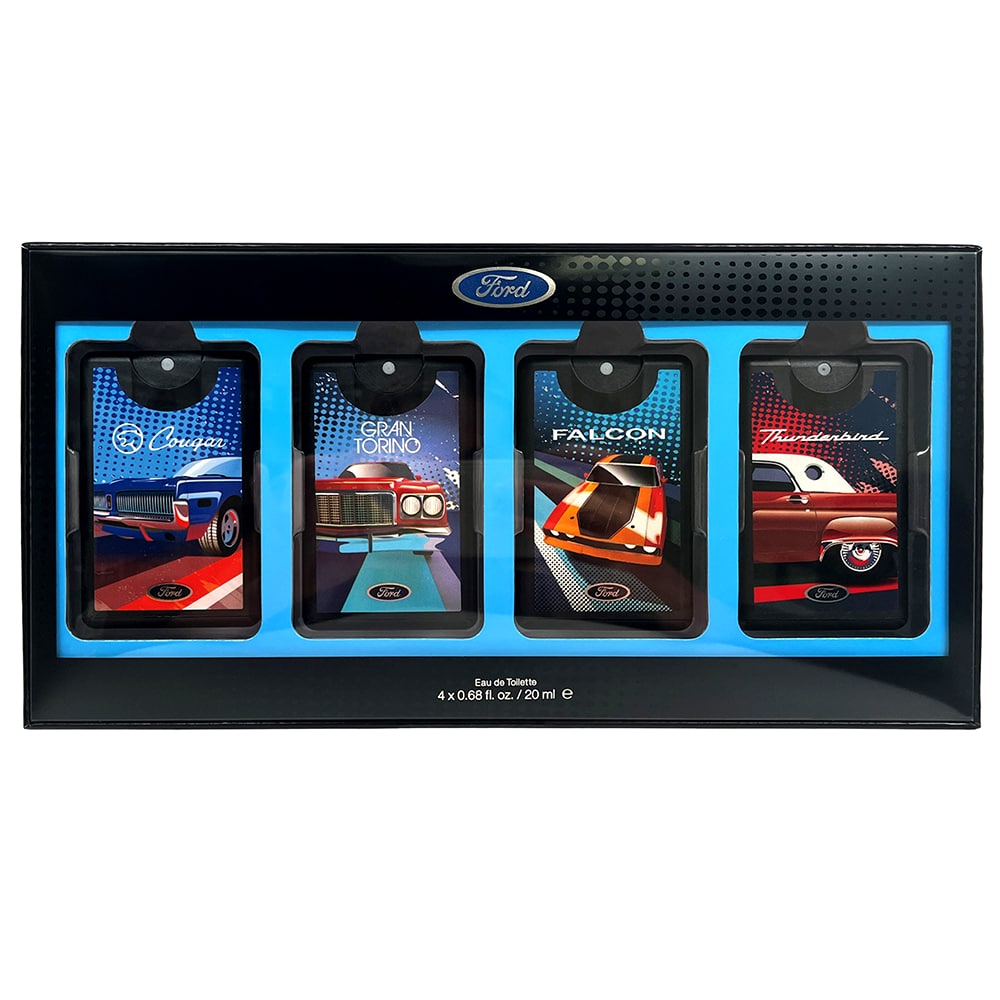 Ford Duftset für Herren – 4x 20 ml Eau de Toilette: Cougar, Falcon, Gran Torino & Thunderbird
