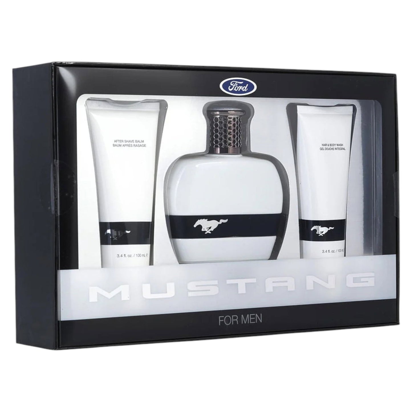 Ford Parfümset Set Ford: Mustang White, Eau De Toilette, For Men, 100 ml + Mustang White, After-Shave Balm, 100 ml + Mustang 