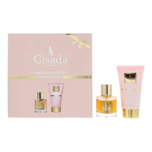 Gisada Set Ambassadora: Eau de Parfum 50 ml & Cleansing Shower Gel 100 ml für Damen