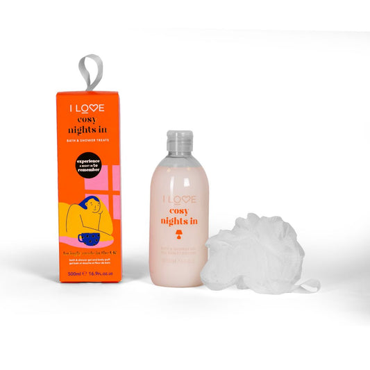 I Love Körperpflegeset Set I Love: Cosy Night's, Hydrating, Shower Gel, For All Skin Types, 500 ml + I Love, Body Sponge Regu