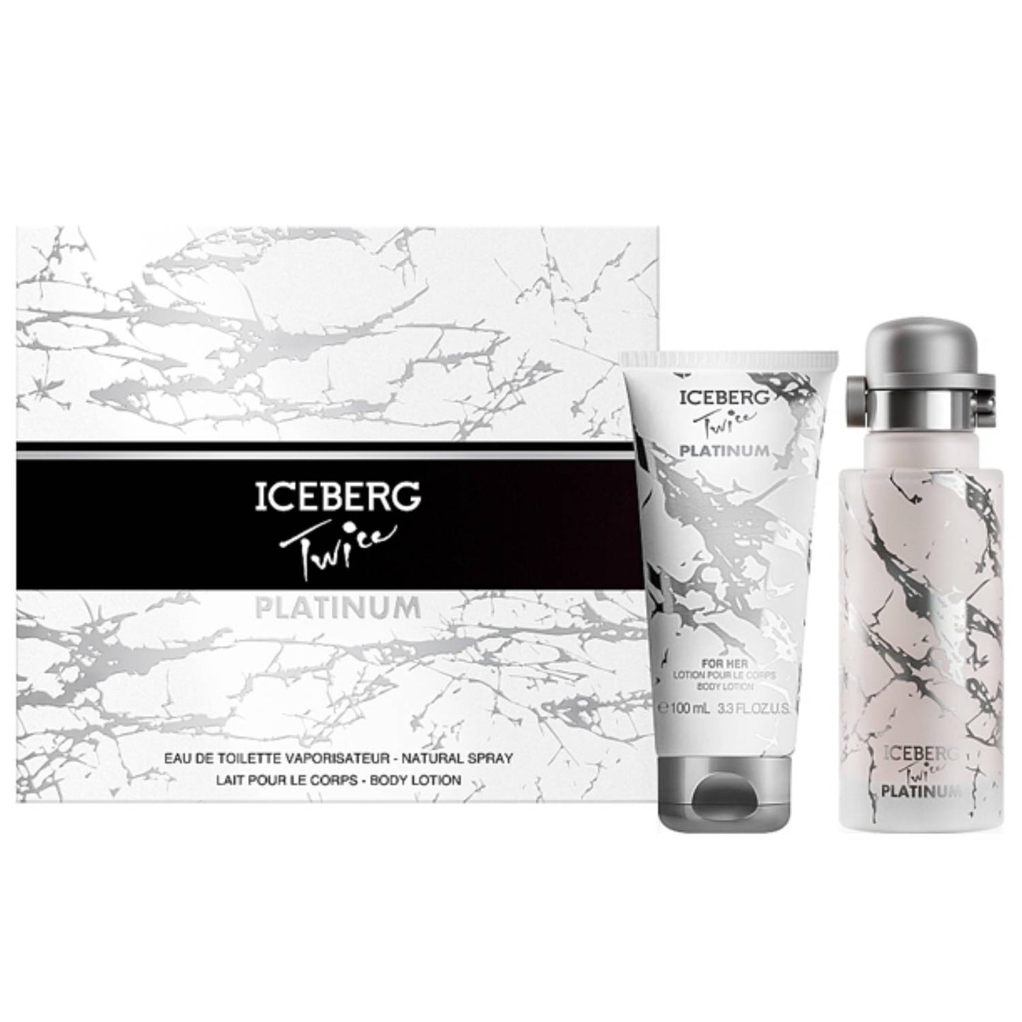 Iceberg Iceberg Twice Platinum Parfümset Damen Eau de Toilette 125 ml + Body Lotion 100 ml