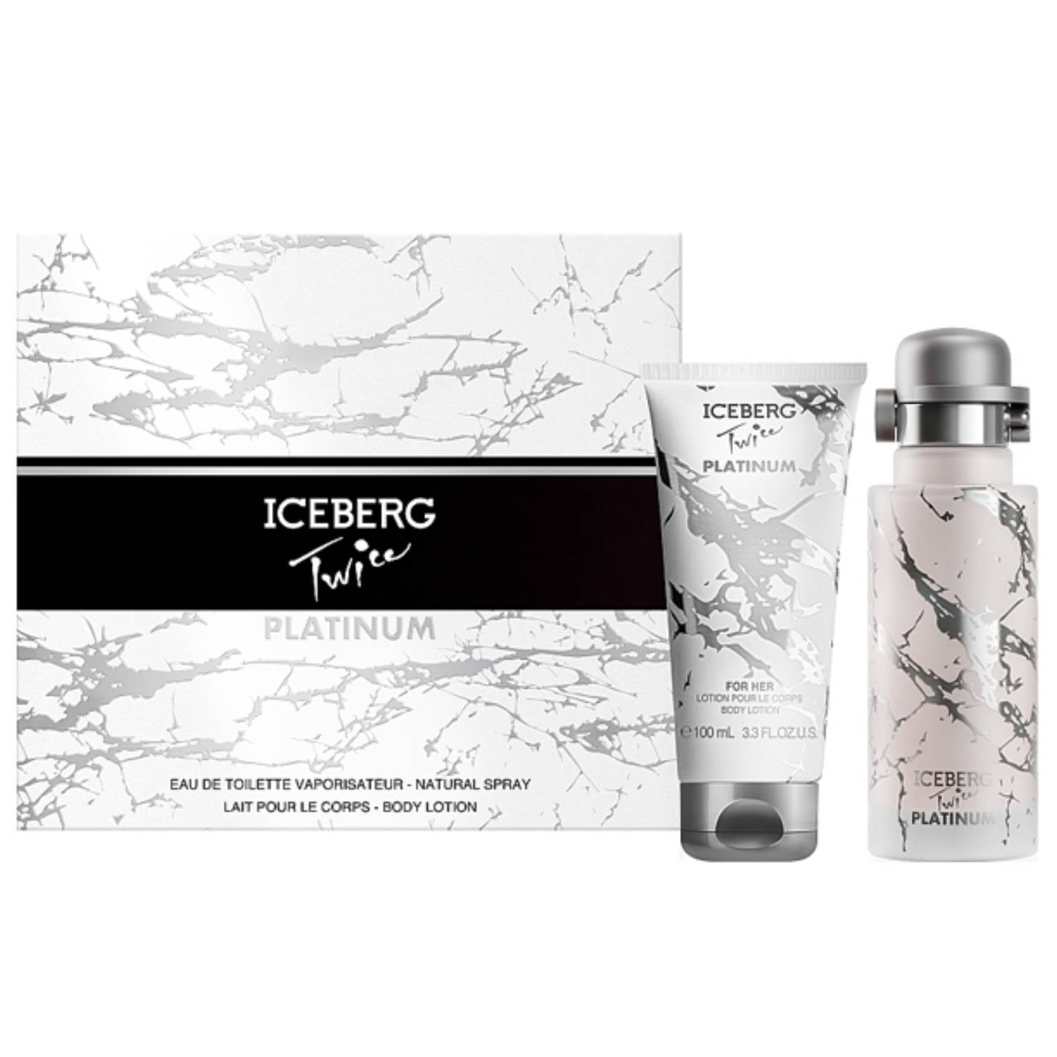 Iceberg Iceberg Twice Platinum Parfümset Damen Eau de Toilette 125 ml + Body Lotion 100 ml