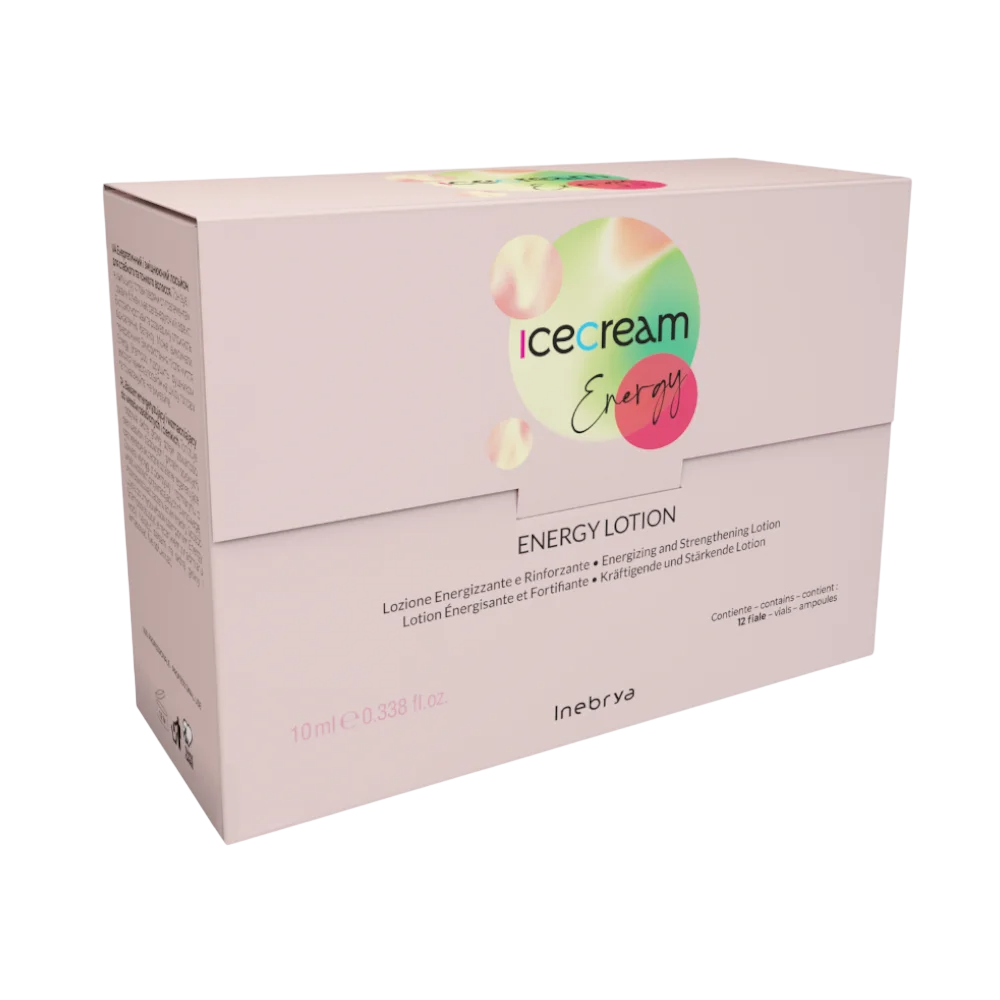 Inebrya Haarlotion-Behandlung Set, Inebrya, Ice Cream Energy, Hair Lotion Treatment, Strengthening, 12 pcs, 10 ml Regular