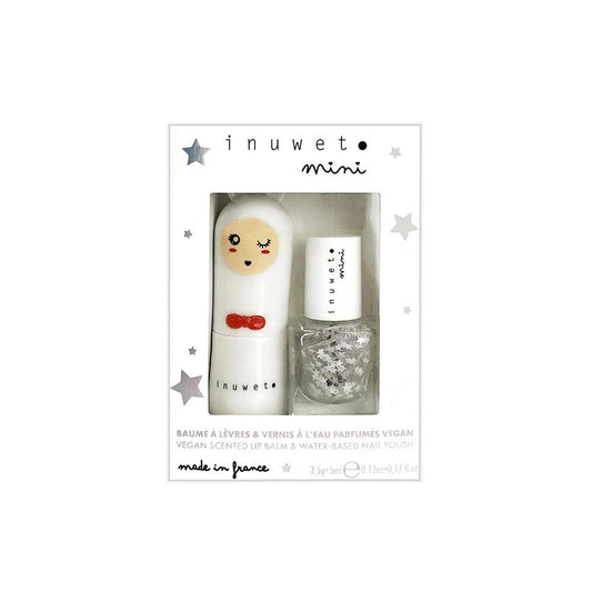 Inuwet Schminkset Set Inuwet: Bunny Sweety, Hydrating & Conditioning, Lip Balm, Pearly White, 3.5 g + Inuwet, Glitter, Nail P