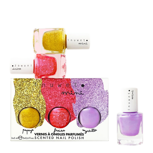 Inuwet Körperpflegeset Set Inuwet: Papaye, Nail Polish, 5 ml *Miniature + Fraise, Nail Polish, 5 ml *Miniature + Myrtille, Na