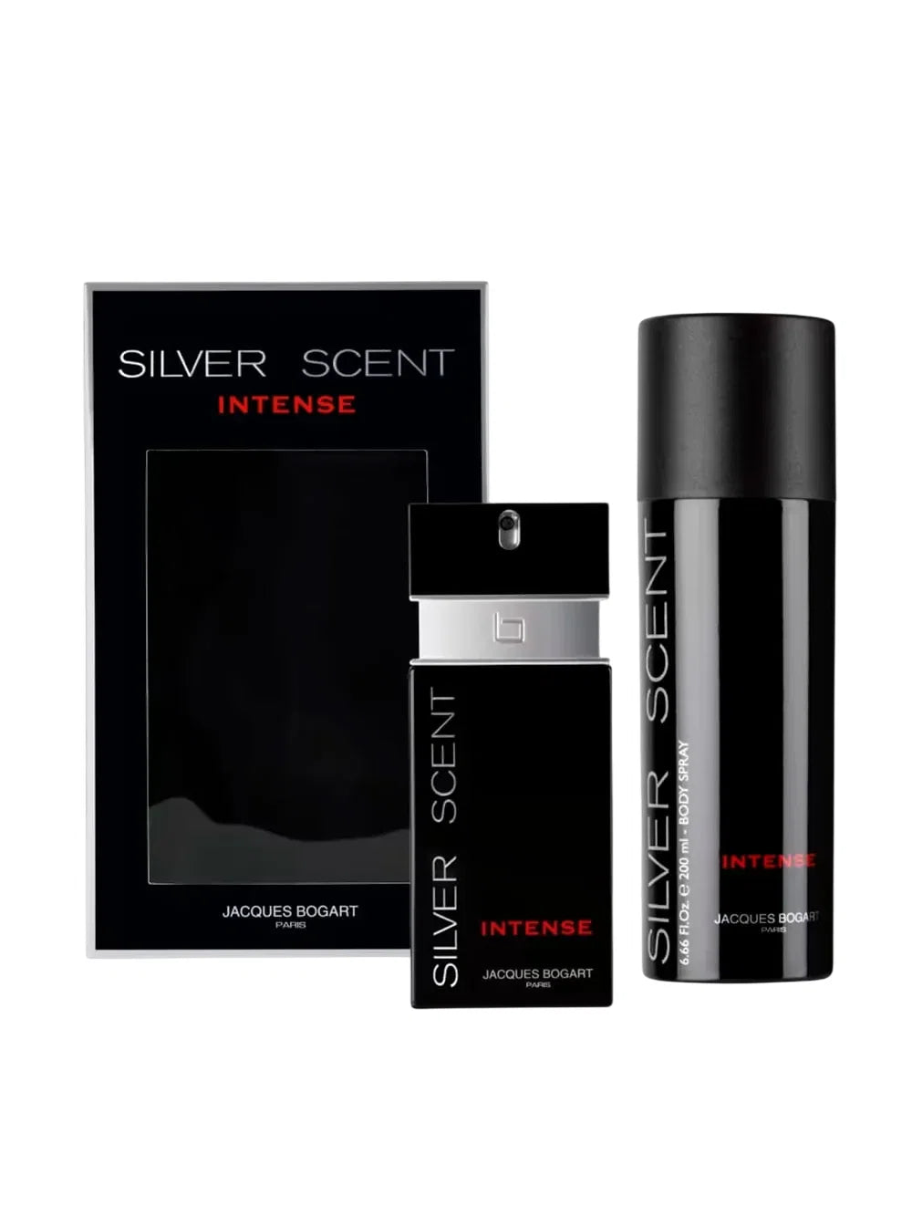 Jacques Bogart Parfümset Set Jacques Bogart: Silver Scent Intense, Eau De Toilette, For Men, 100 ml + Silver Scent Intense, S