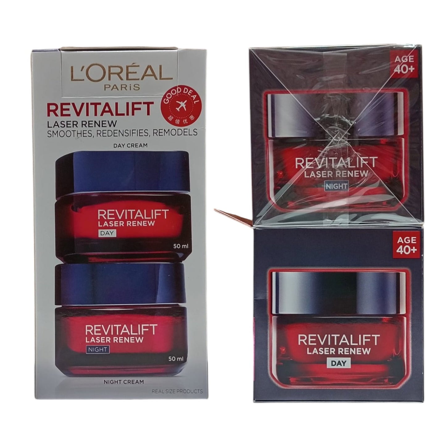 L`Oreal Paris Hautpflegeset Set L'Oreal Paris: Revitalift Laser Renew, Hyaluronic Acid, Anti-Ageing, Day, Cream, For Face, 50