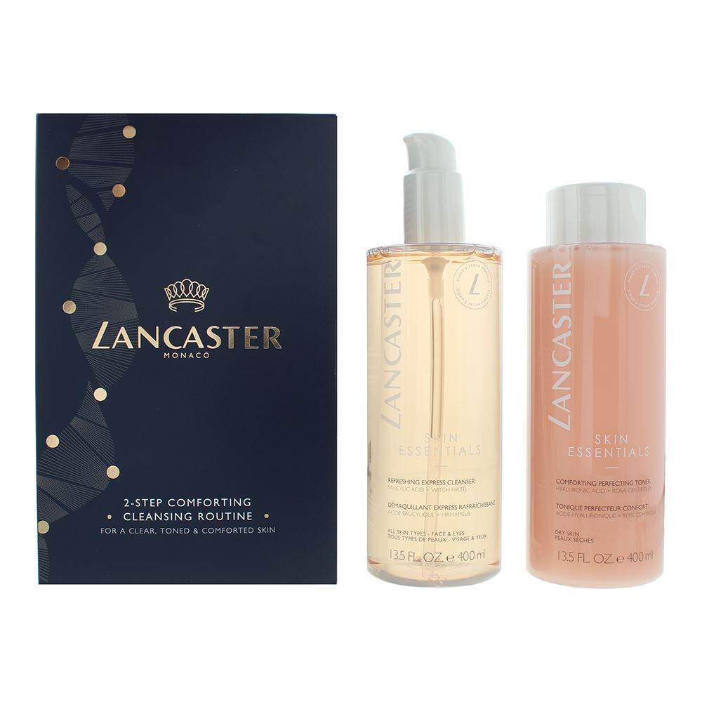 Lancaster Hautpflegeset Set Lancaster: Skin Essentials, Vegan, Hydration and Soothing, Tonic Lotion, Face, 400 ml + Skin Esse