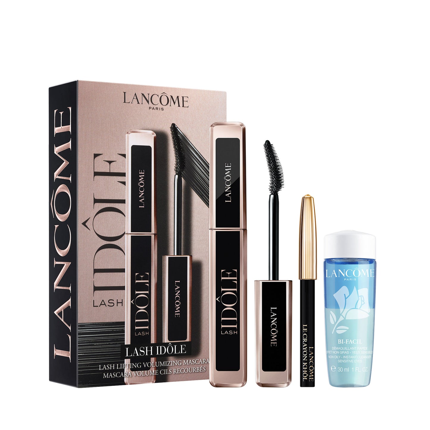 Lancome Schminkset Set Lancome: Bi-Facil, Makeup Remover Lotion, 30 ml + Lash Idole, Lash Lift, Mascara, 01, Glossy Black, 8 