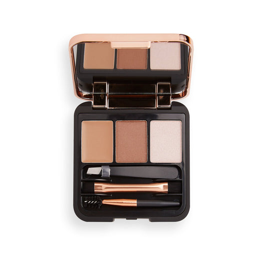Makeup Revolution Setzen, Makeup Revolution, Brow Sculpt, Augenbrauenpalette, Mittel, 2.2 g Regular