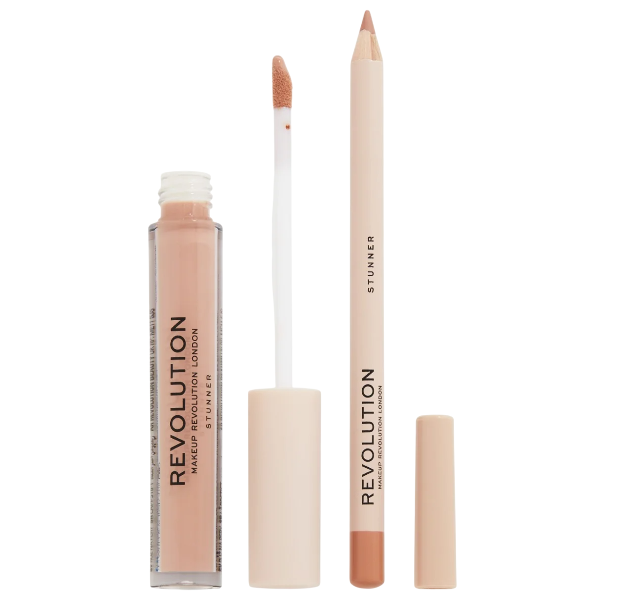 Makeup Revolution Schminkset Set Makeup Revolution: Makeup Revolution, Liquid Lipstick, Stunner, 3 ml + Makeup Revolution, Pr