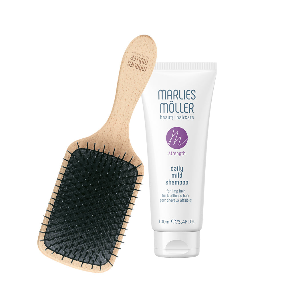 Marlies Moller Marlies Moller Haarpflegeset Marine Moisture Shampoo 100 ml mit Scalp Brush und Daily