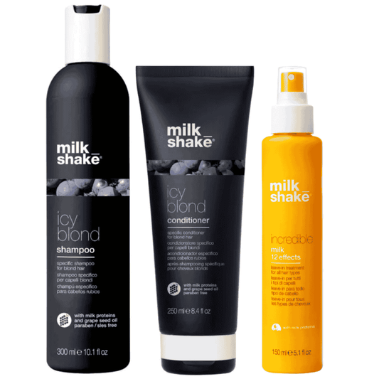 Milk Shake Haarpflegeset Set Milk Shake: Icy Blond, Hair Shampoo, 300 ml + Icy Blond, Hair Conditioner, 250 ml + Incredible, 