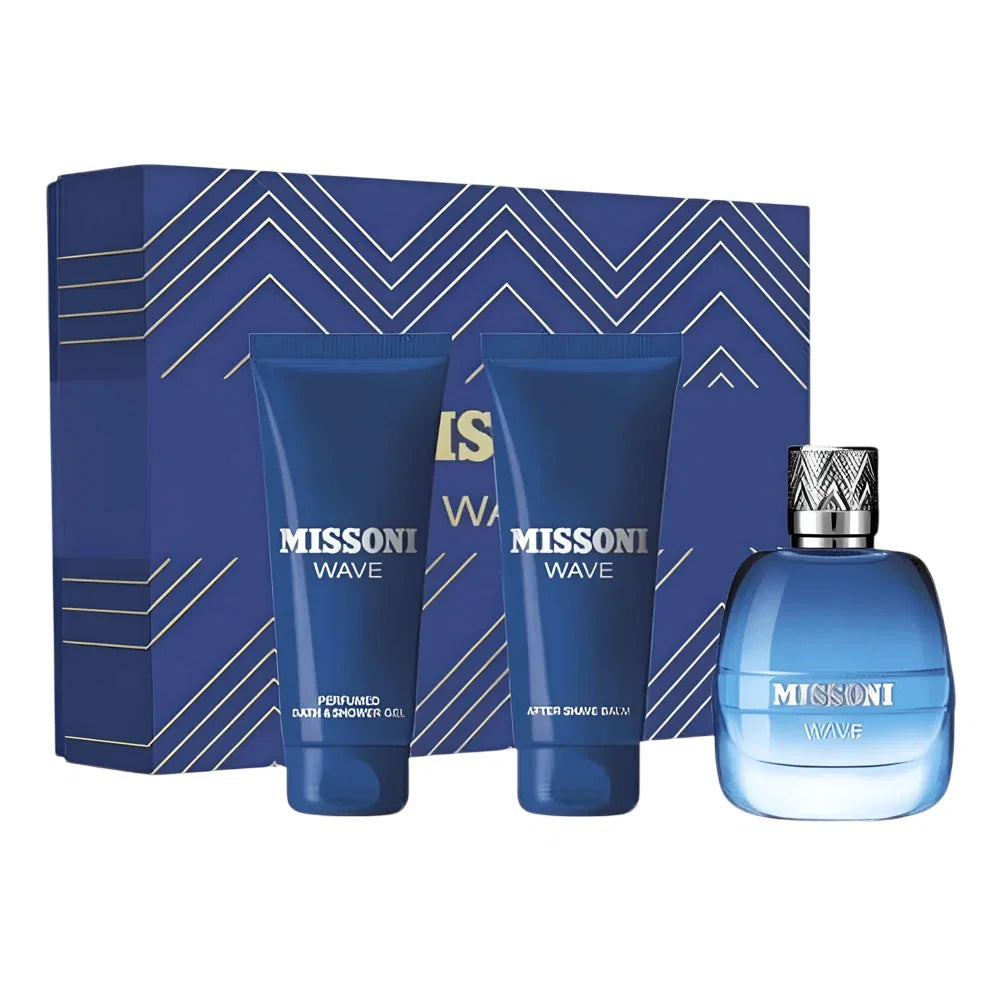 Missoni Parfümset Set Missoni: Wave, Eau De Toilette, For Men, 100 ml + Wave, Moisturizing, After-Shave Balm, 100 ml + Wave, 