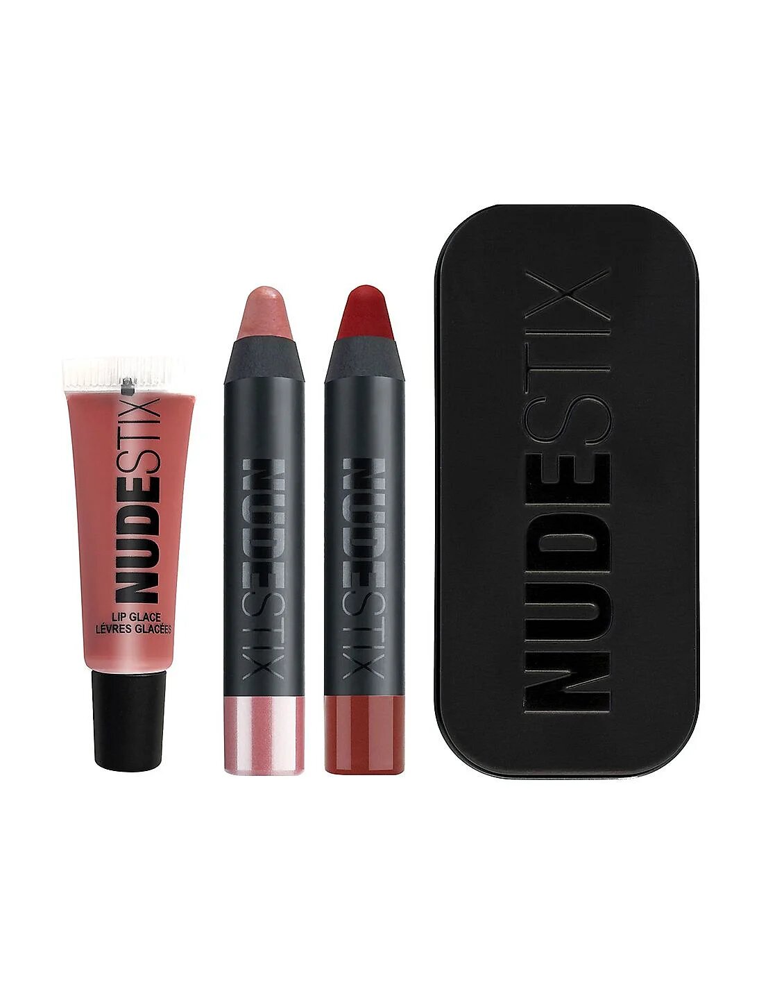 Nudestix Red Hot Lips Mini Kit Royal – Cremiger Lippenstift in Nude & Posh, Set