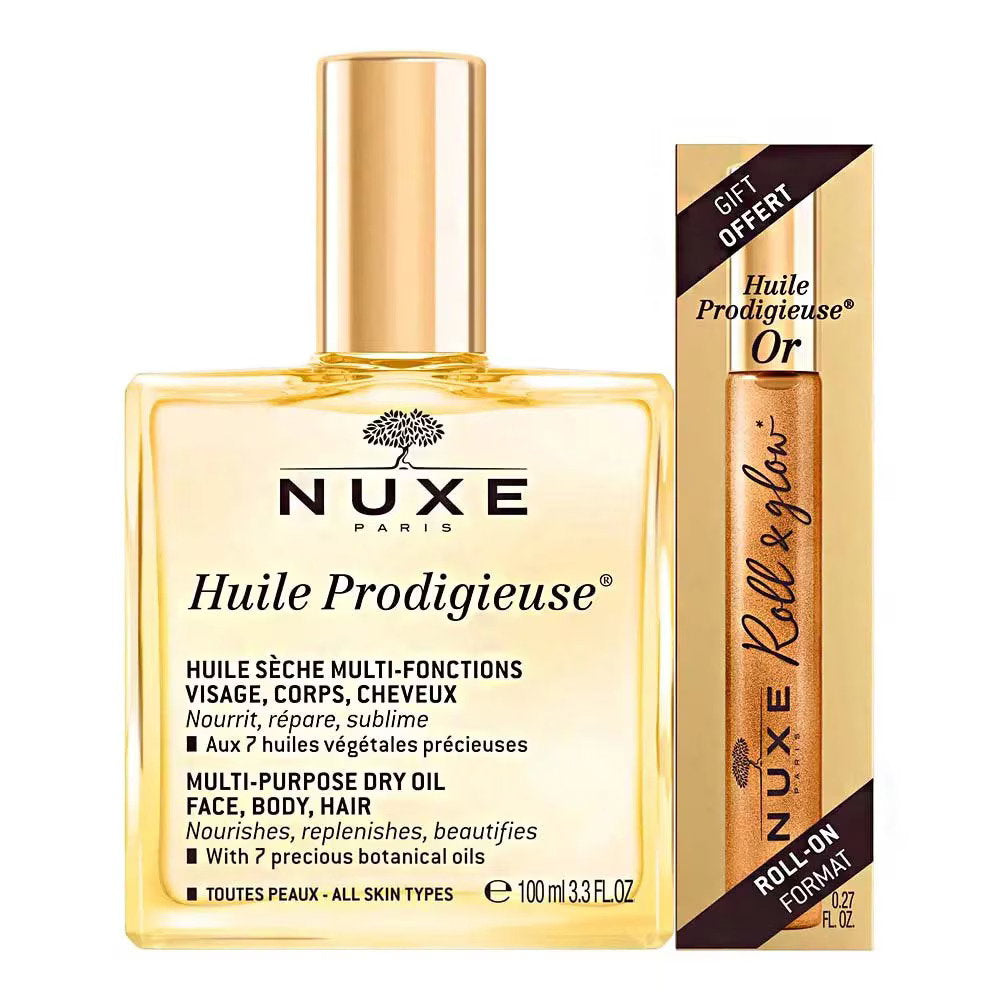 Nuxe Körperpflegeset Set Nuxe: Huile Prodigieuse Or Multi-Purpose, Body Oil, For Body, Face & Hair, 100 ml + Huile Prodigieus