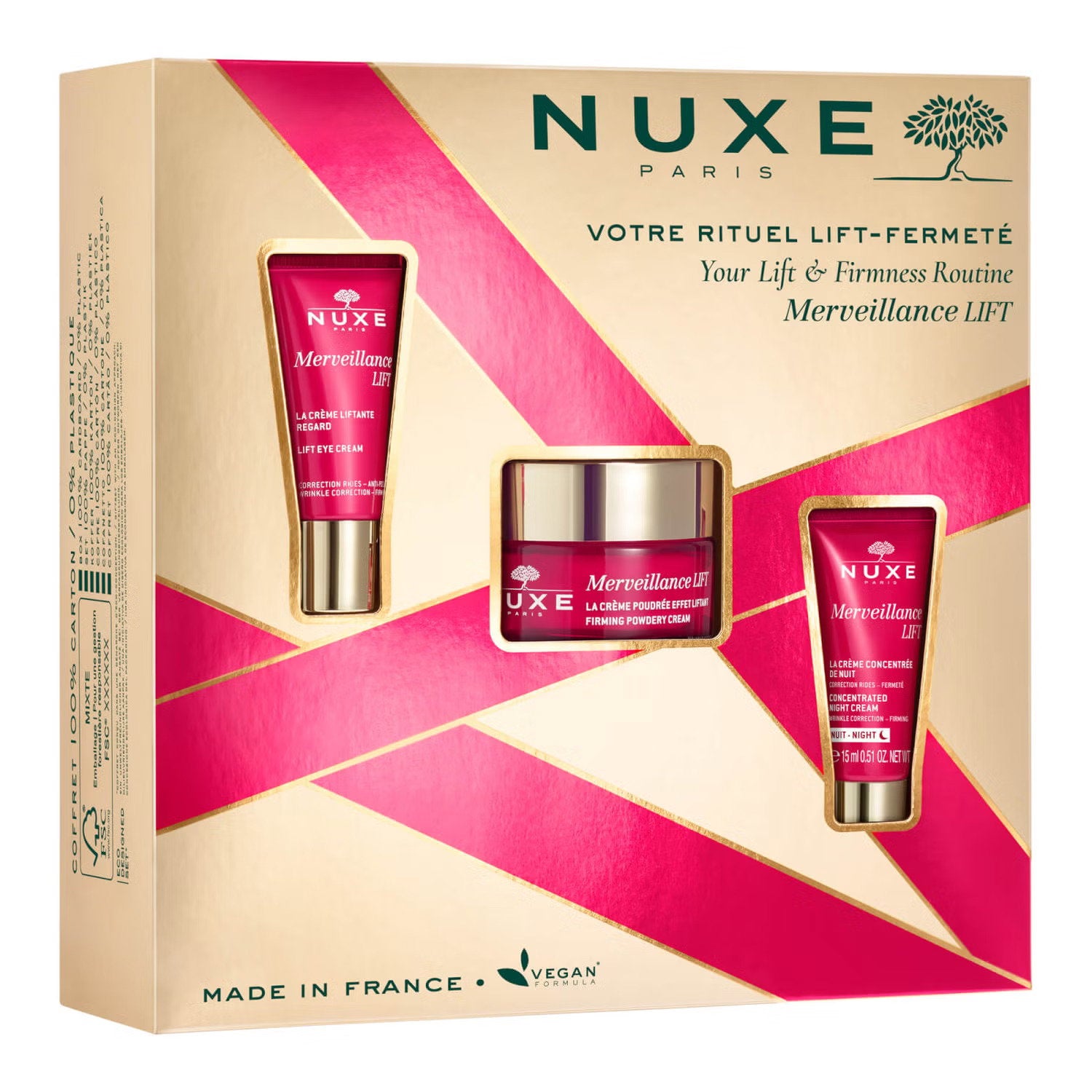 Nuxe Körperpflegeset Set Nuxe: Merveillance Expert, Lifting, Cream, For Face, 50 ml + Merveillance Lift, Vegan, Lifting, Eye 