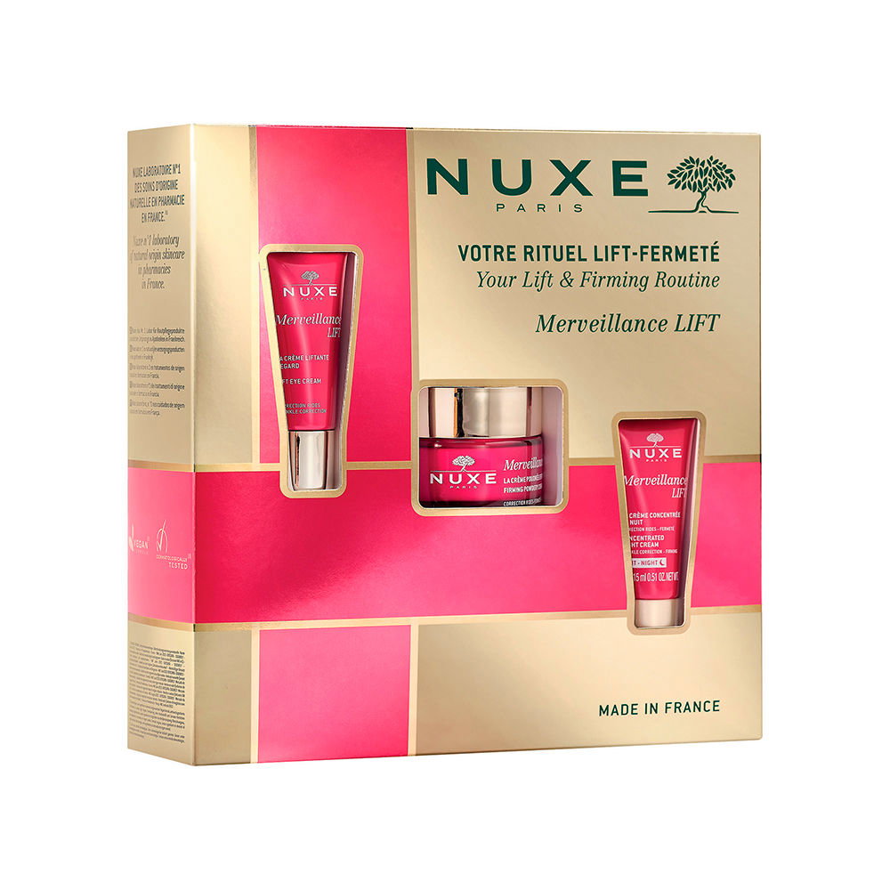 Nuxe Hautpflegeset Firmness Routine Set Nuxe: Merveillance Lift Powdery, Vegan, Firming, Day, Cream, For Face, 50 ml + Mervei