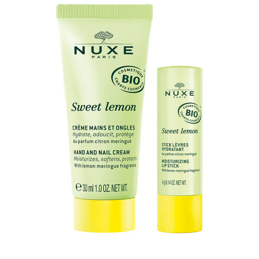 Nuxe Hautpflegeset Set Nuxe: Sweet Lemon, Moisturizing, Hand Cream, 30 ml + Sweet Lemon, Lip Balm, 4 g Regular