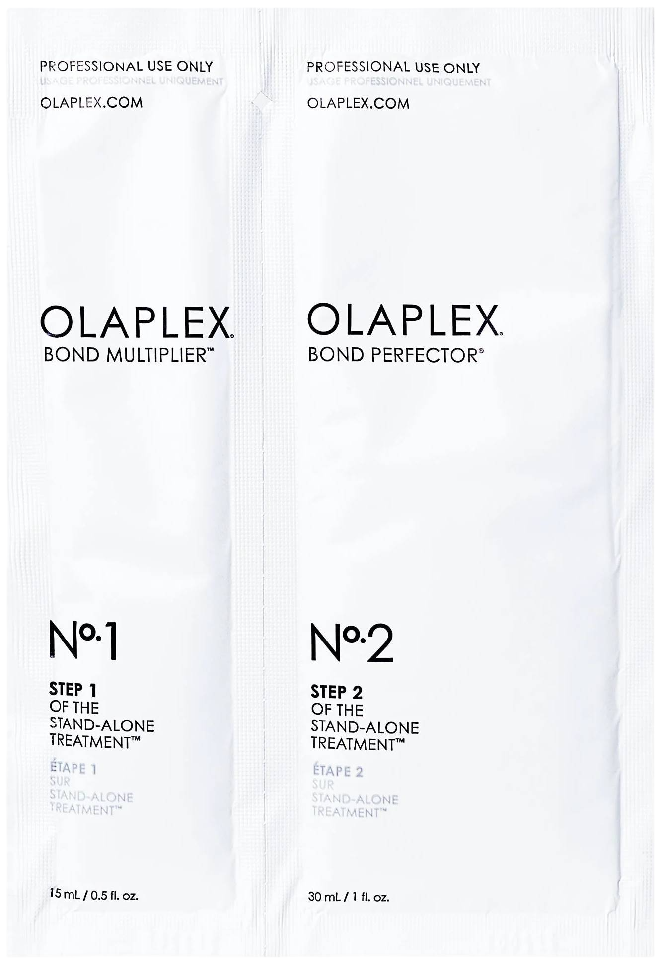 Olaplex Haarpflegeset Stand Alone Set Olaplex: No.1 Bond Multiplier, Hair Lotion Treatment, Bond Repair, 15 ml + No.2 Bond Pe