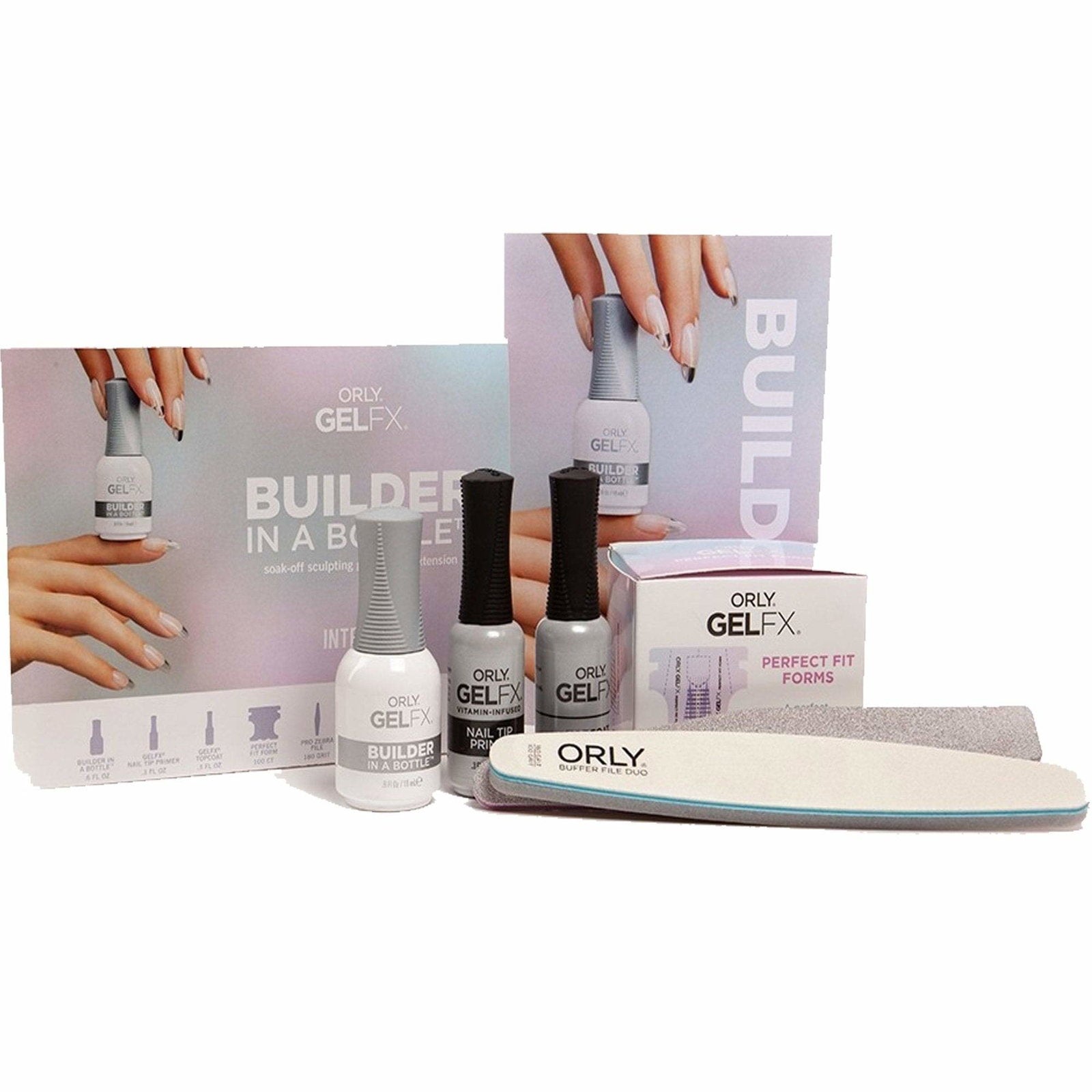 Orly Setzen, Orly, Gelfx Builder In A Bottle Kit, Semi-permanenter Nagellack, 8 stk g Regular
