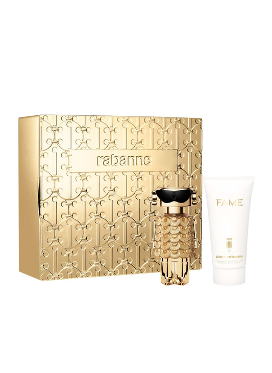 Paco Rabanne Parfümset Set Paco Rabanne: Fame Intense, Eau De Parfum, For Women, 50 ml + Fame Intense, Hydrating, Body Lotion