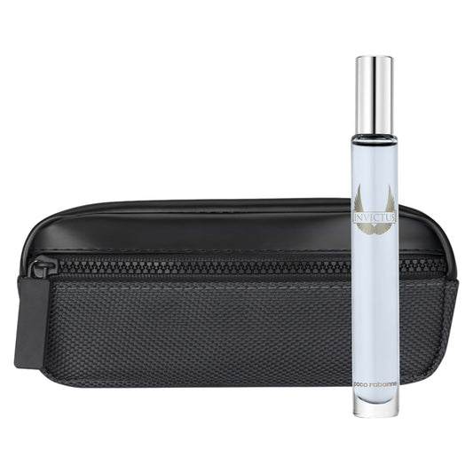 Paco Rabanne Parfümset Set Paco Rabanne: Invictus, Eau De Toilette, For Men, 10 ml *Miniature + Invictus, Travel, Pouch, Blac