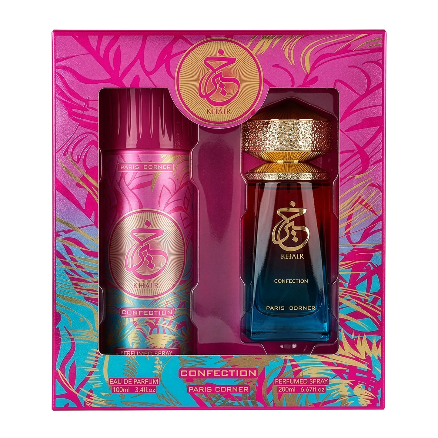 Paris Corner Parfümset Set Paris Corner: Khair Confection, Eau De Parfum, Unisex, 100 ml + Khair Confection, Deodorant Spray,