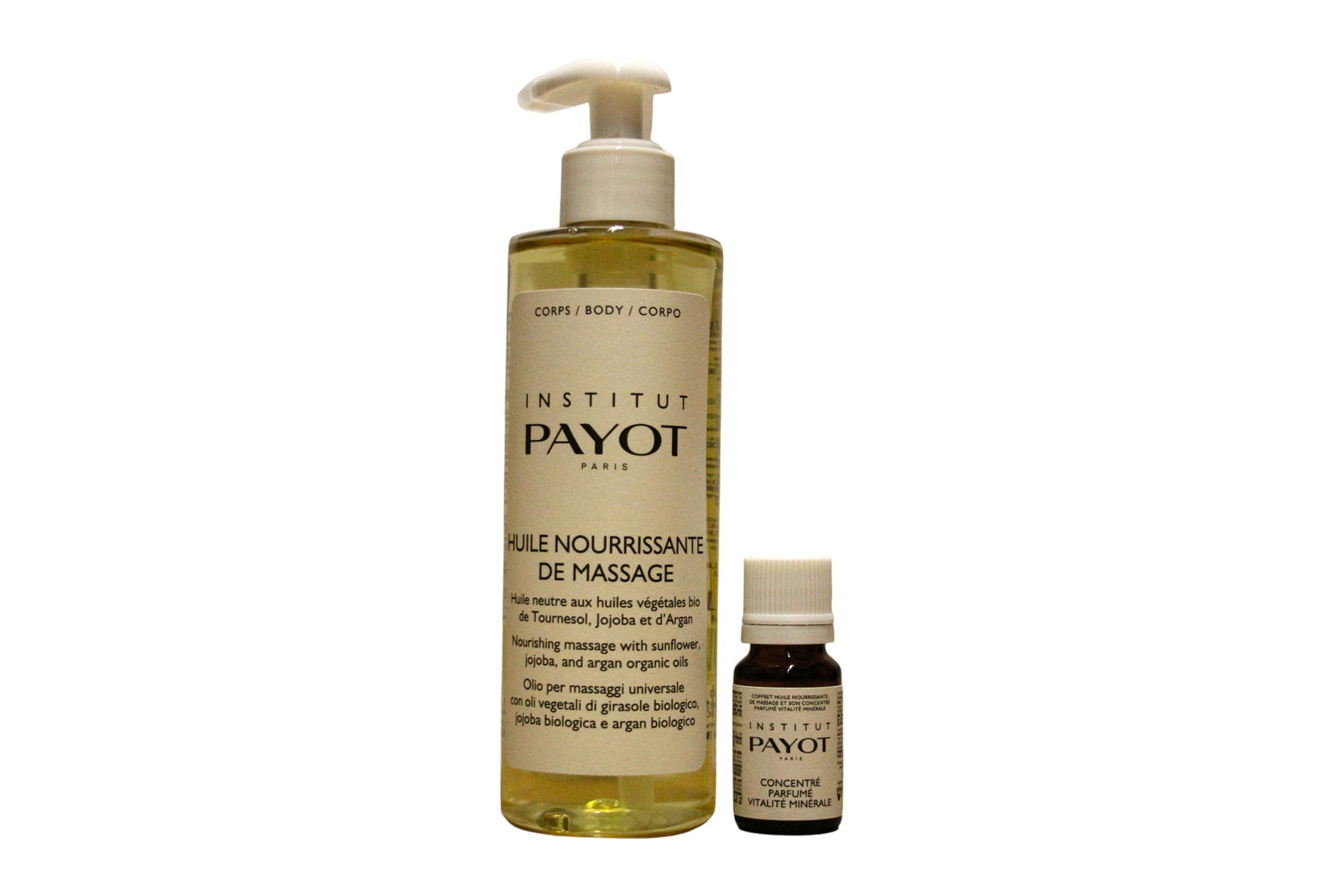 Payot Körperpflegeset Set Payot: Pro Huile, Nourishing, Massage Oil, 250 ml + Vitalite Minerale, Essential Oil, 10 ml Regular