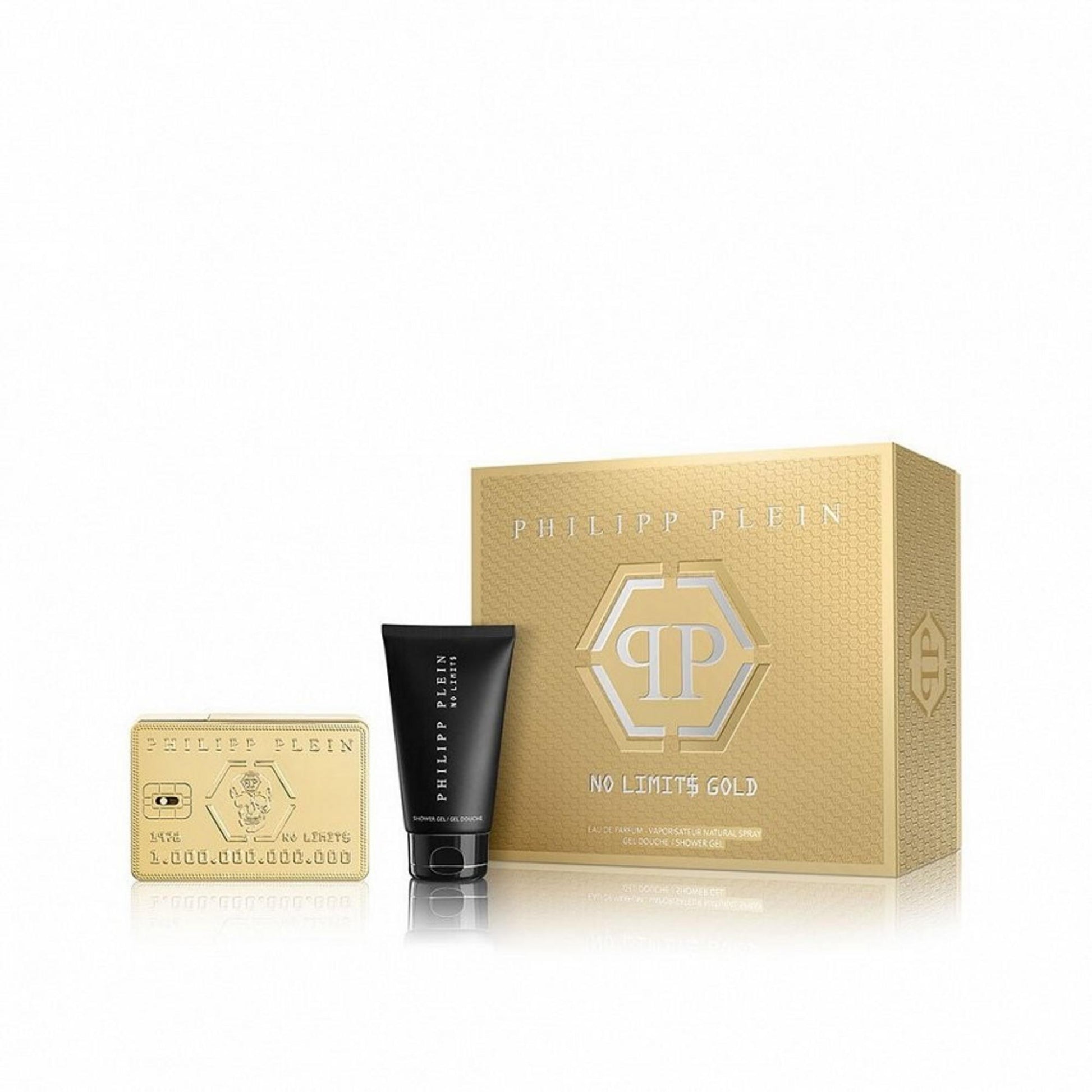 Philipp Plein Parfümset Set Philipp Plein: No Limits Gold, Eau De Parfum, For Men, 50 ml + No Limits Gold, Shower Gel, For Al