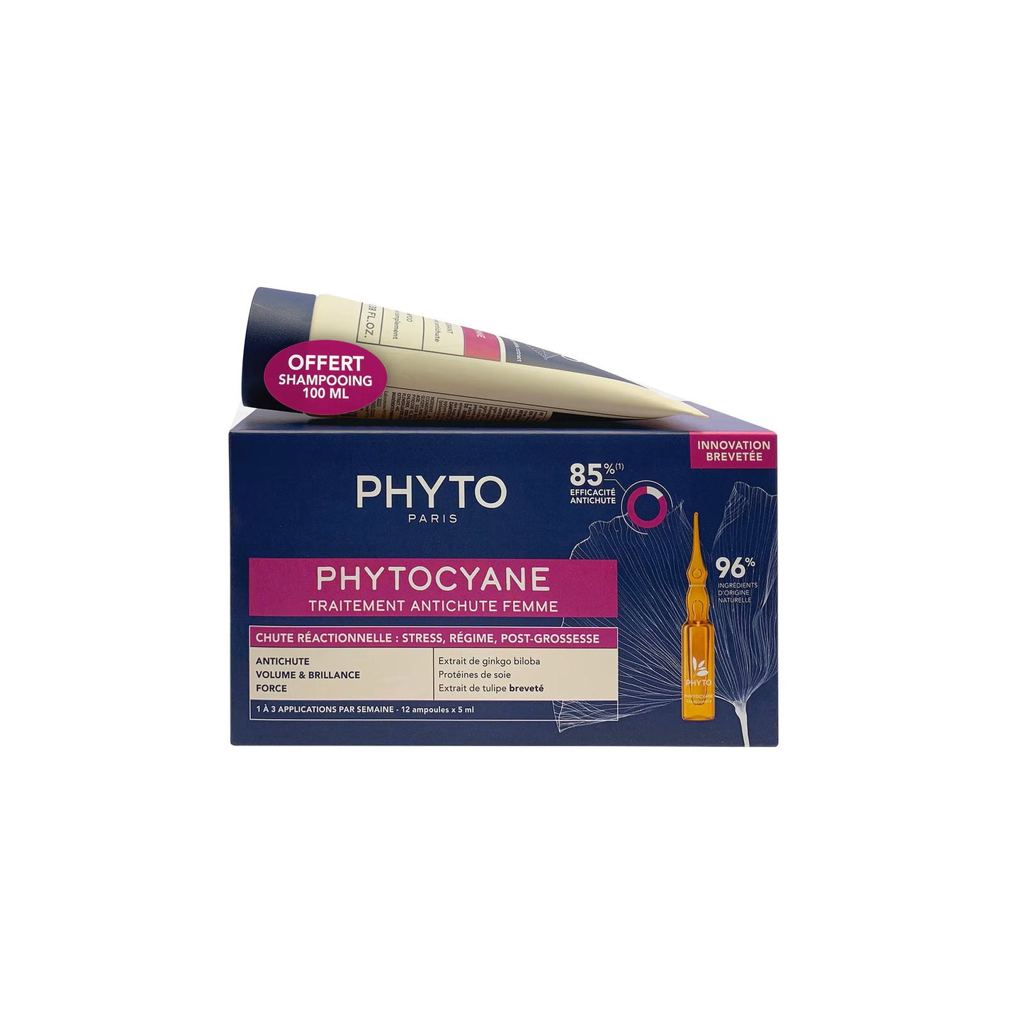 Phyto Haarpflegeset Set Phyto: Set, Phytocyane, Leave In Scalp Treatment Serum, Anti-Hair Loss, 12 pcs, 5 ml *Vial + Phytocya
