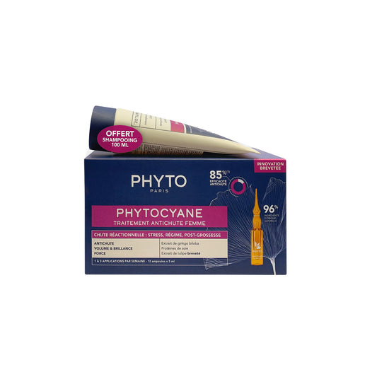 Phyto Haarpflegeset Set Phyto: Set, Phytocyane, Leave In Scalp Treatment Serum, Anti-Hair Loss, 12 pcs, 5 ml *Vial + Phytocya