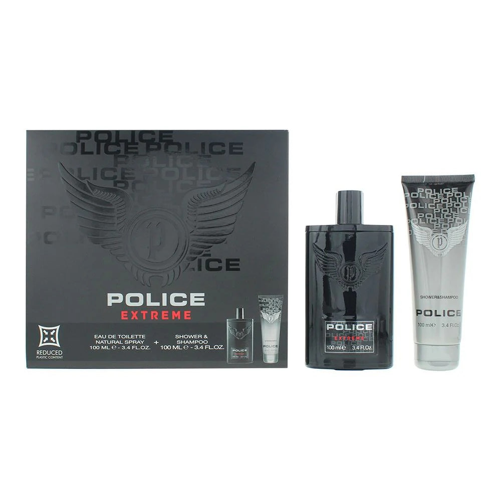 Police Parfümset Set Police: Extreme, Eau De Toilette, For Men, 100 ml + Extreme, Shower Gel & Shampoo 2-In-1, 100 ml Regular