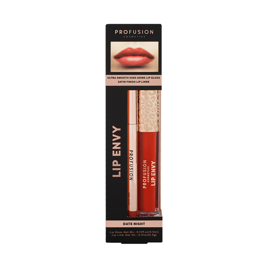 Profusion Cosmetics Schminkset Set Profusion Cosmetics: Lip Envy Date Night, Lip Gloss, 3.5 ml + Lip Envy Date Night, Lip Lin