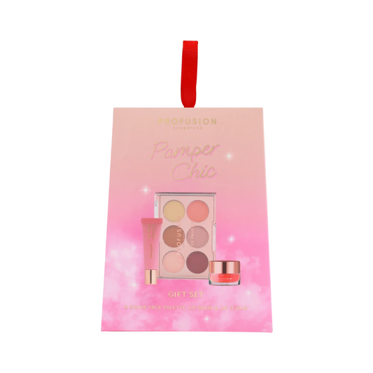 Profusion Cosmetics Schminkset Set Profusion Cosmetics: Nudes, Eyeshadow Palette, 6 Shades, 9 g + Strawberry, Hydrating, Lip 