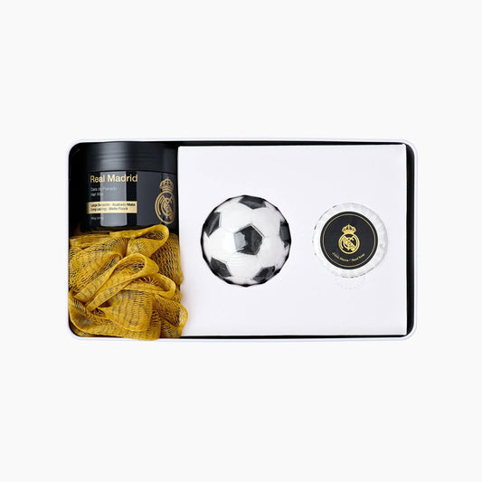 Real Madrid Hautpflegeset Set Real Madrid: Real Madrid, Soap Bar + Real Madrid, Body Sponge + Real Madrid, Hair Styling Wax, 