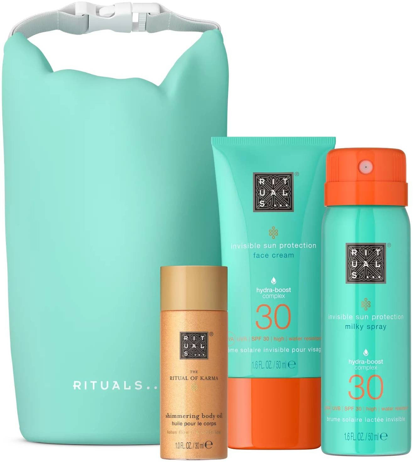 Rituals Hautpflegeset Set Rituals: The Ritual Of Karma, Shimmer, Body Oil, 30 ml + The Ritual Of Karma, Sun Protection, Cream